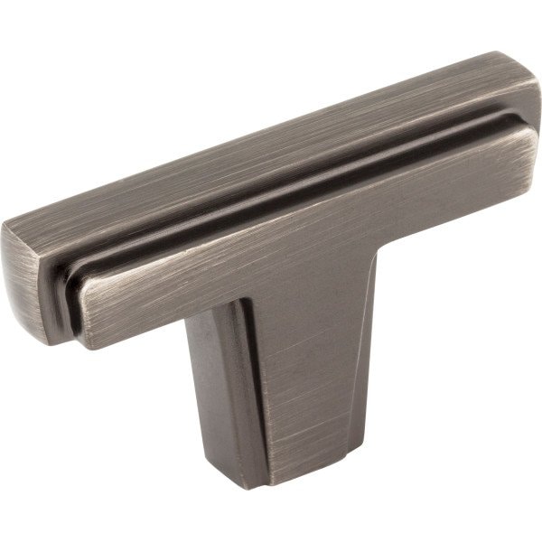 Jeffrey Alexander 2" Brushed Pewter Lexa Cabinet "T" Knob 259BNBDL - main